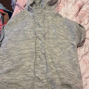 Crochet short sleeve hoodie